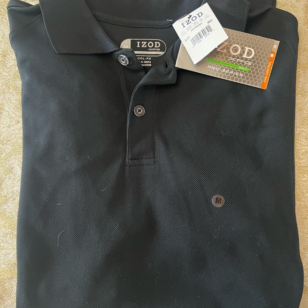 IZOD Men's Classic Black Polo